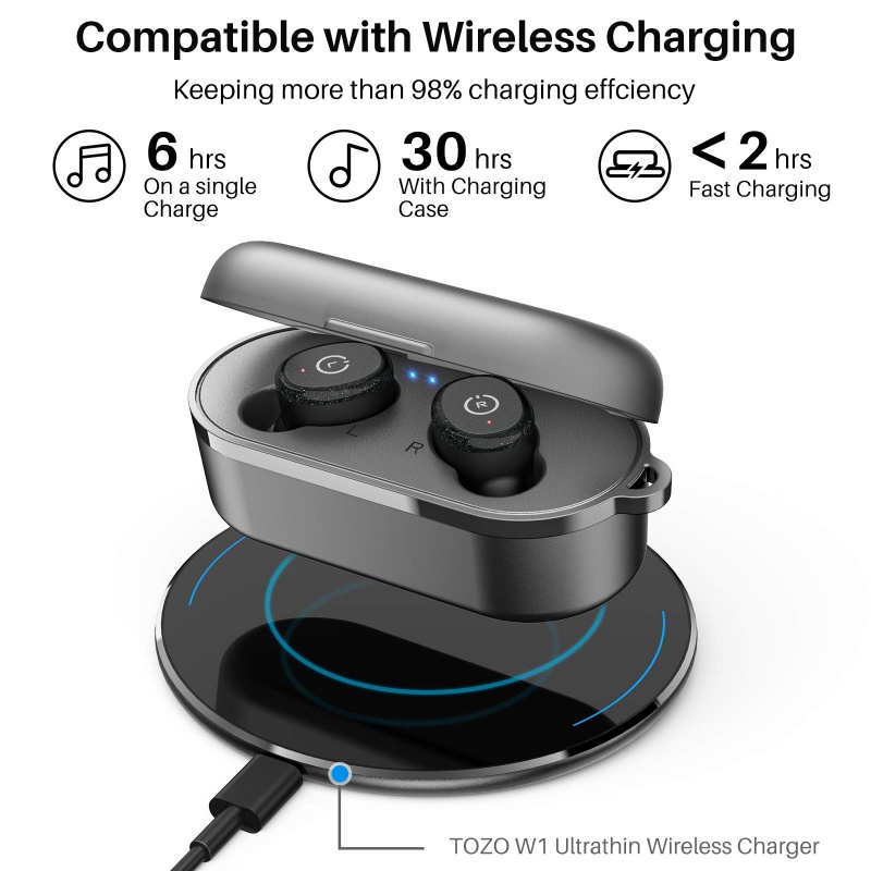 Tai Nghe Không Dây Bluetooth 5.0 TOZO T10 TWS Chính Hãng TOZO IPX8 Tai Nghe Âm Thanh Nổi Mic Âm Trầm Cao Cấp BH 12 Thang