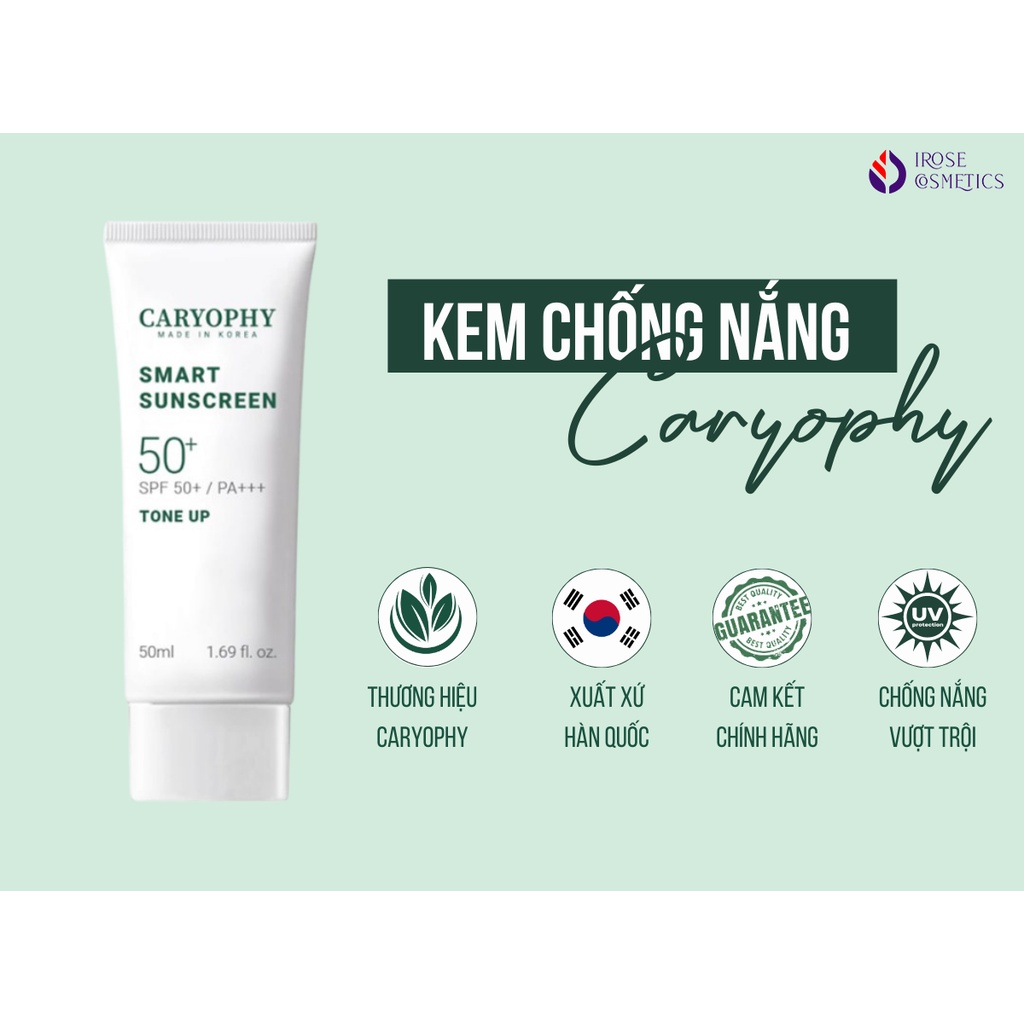 Kem chống nắng giảm mụn Caryophy Smart Sunscreen 5ml và 50ml IROSE-CARYKCN