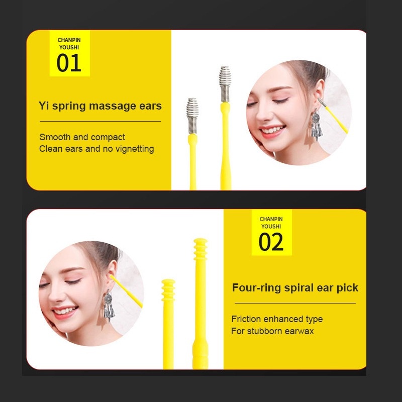 Set 7 Dụng Cụ Lấy Ráy Tai Bằng ABS Có Thể Tái Sử Dụng