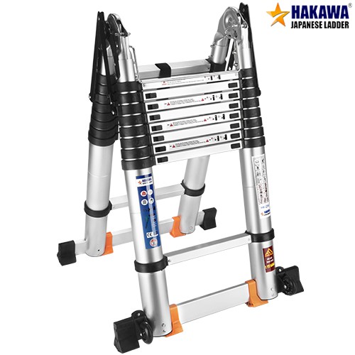 Thang nhôm rút đôi Cao Cấp HAKAWA HK-250 Hãng Nhật chính hãng