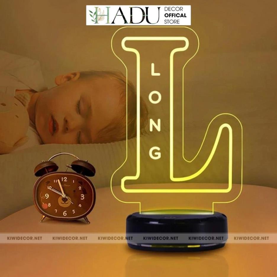 Đèn Led 3D Khắc Tên Theo Yêu Cầu, Quà Tặng Tình Yêu, Kỷ Niệm Ngày Yêu Nhau, Quà Sinh Nhật - HaduDecor