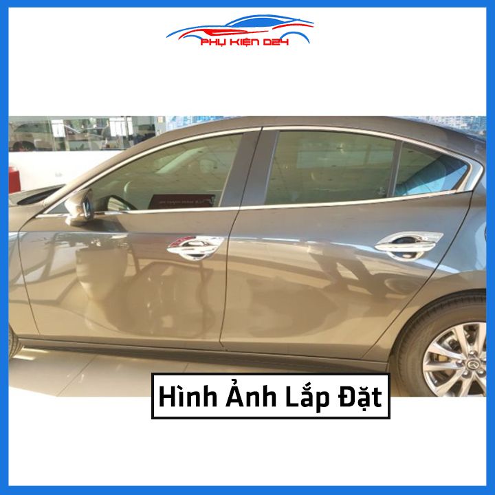 Bộ nẹp viền chân kính inox Mazda 3 2020-2023