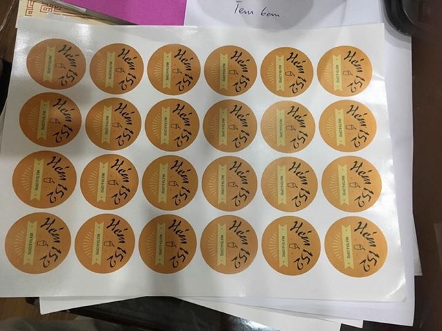 In nhãn dán - tem logo decal giấy, decal trong, theo yêu cầu
