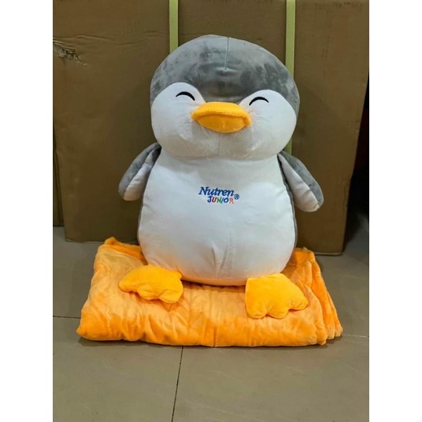 Bộ Mềm Gối 2 Trong 1 Hình Chim Cách Cụt Cho Bé Bao Gồm