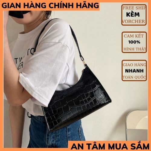 Túi kẹp nách túi xách nữ đeo vai đeo chéo da vân sang trọng công sở đi làm đi chơi. METSHOP