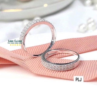 NHẪN NỮ 2 HÀNG ĐÁ BẠC TA CHO BẠN NỮ