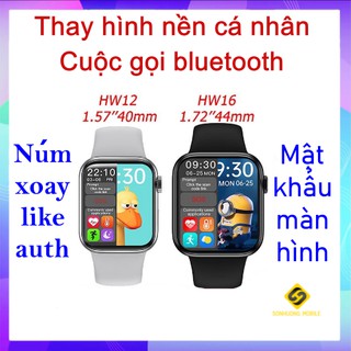 [HÀNG CHÍNH HÃNG] Đồng hồ thông minh HW12/HW16 màn hình Tràn Viền, hỗ trợ Nghe Gọi, thay Hình Nền, có Núm Xoay