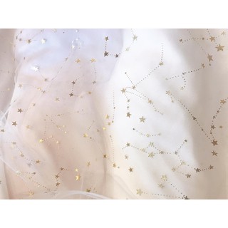 Vải lưới in hình chòm sao chiêm tinh lấp lánh siêu xinh chụp nail, may váy đầm, chụp ảnh sản phẩm