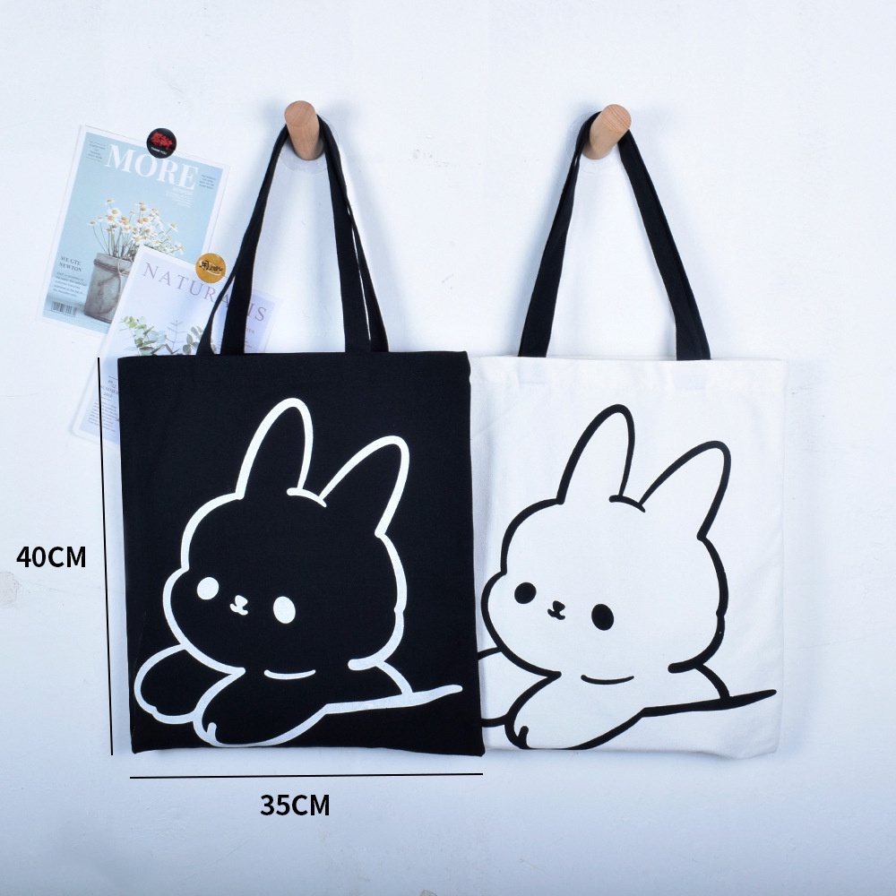 Túi Xách Vải Canvas Cỡ Lớn In Họa Tiết Hoạt Hình Phong Cách Hàn Quốc 2022