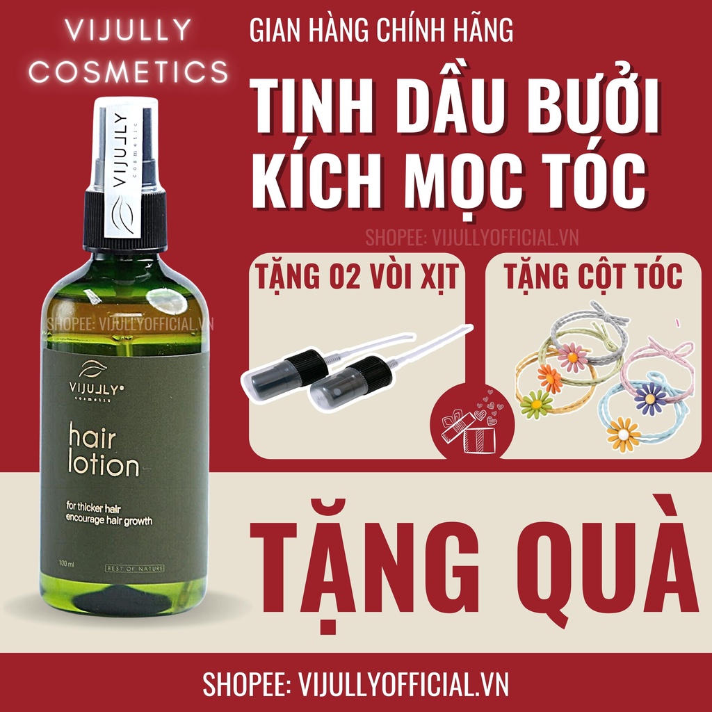 Xịt tóc, Tinh dầu bưởi, Xịt bưởi Vijully chính hãng, kích mọc tóc, giảm rụng tóc, dưỡng tóc, chăm sóc tóc, xịt mọc tóc