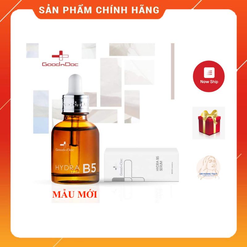 [CHÍNH HÃNG] SERUM CẤP NƯỚC, DƯỠNG TRẮNG, MỜ THÂM NÁM GOODNDOC HYDRA B5 30ml