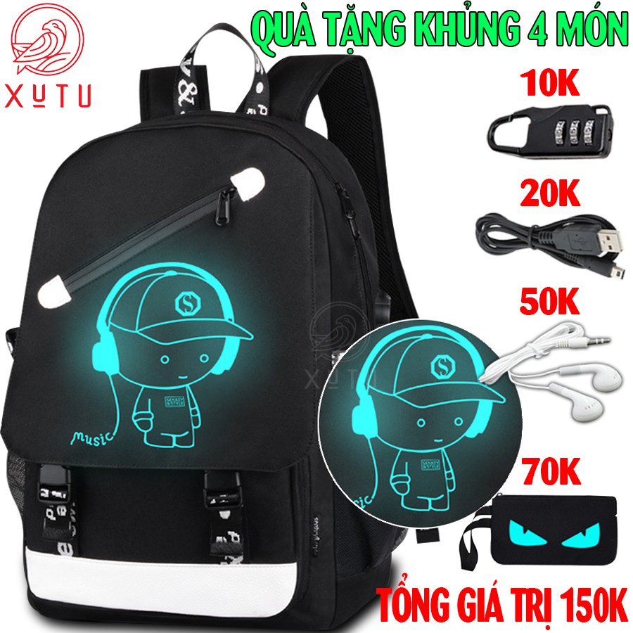 Balo nam nữ đi học hình Boymusic sành điệu thời trang mới cho tuổi Teen