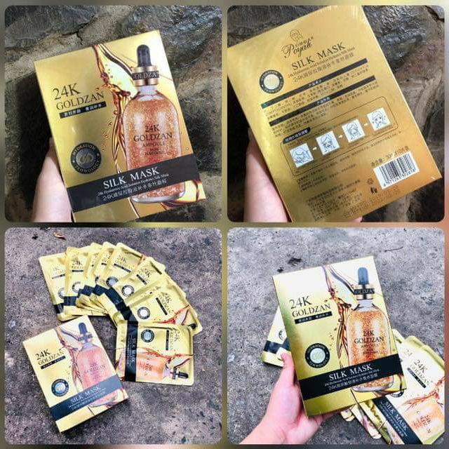 Combo 10 miếng mặt nạ lụa 24k glodzan