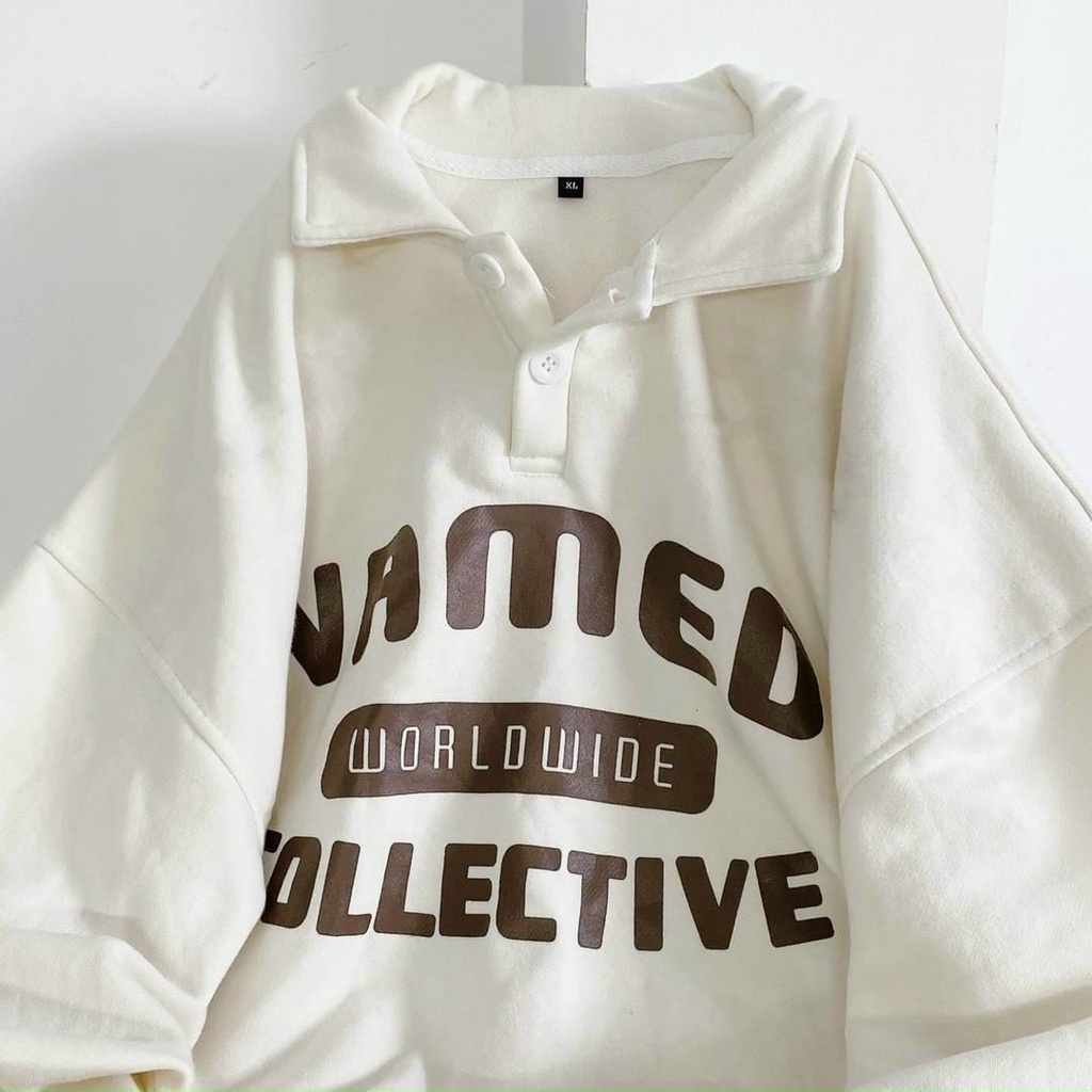 Áo Sweater Polo Tay Bồng NAMEO Form Rộng Unisex Ulzzang