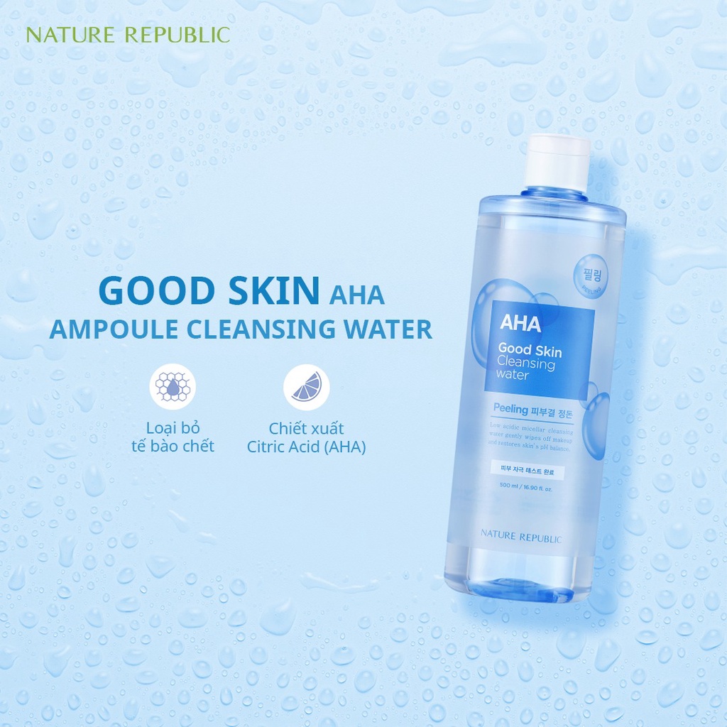 Nước Tẩy Trang Giúp Làm Sạch Mọi Bụi Bẩn, Bã Nhờn, Lớp Trang Điểm Good Skin Ampoule Cleansing Water 500ml