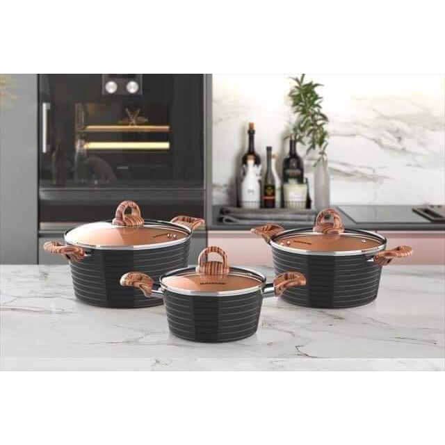 Bộ 3 nồi Ceramic Đáy Từ SUNHOUSE SHG2003