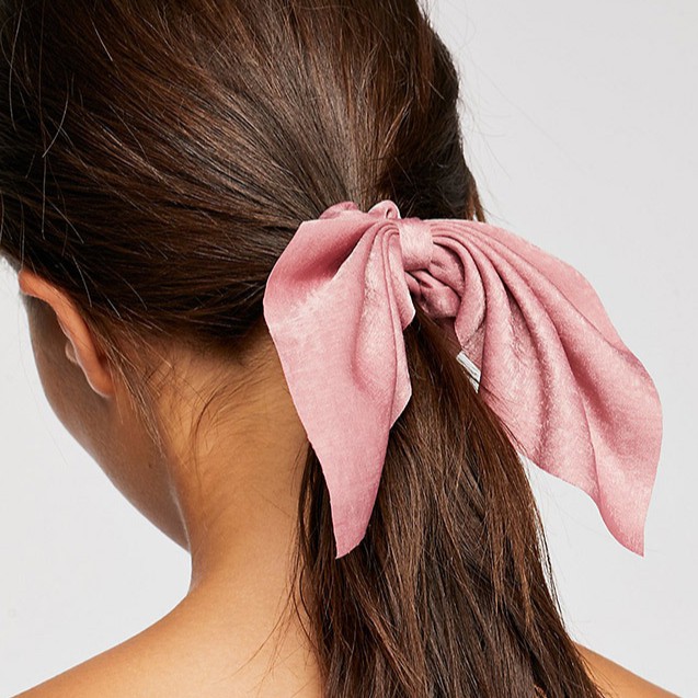 Cột Tóc Scrunchies Nơ Ngắn Mùa Thu Đáng Yêu Hot Style