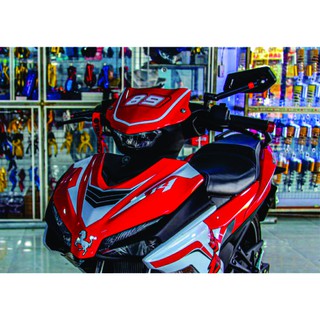 Tem rời Exciter 155 xe đỏ xám phối chỉ