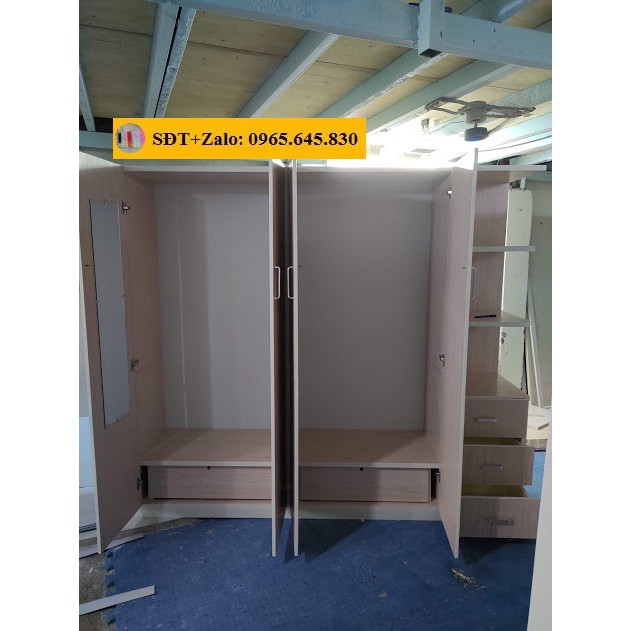Tủ Nhựa Đài Loan 4 Cánh 1 Kệ Màu Xoan Đào N256 | BigBuy360 - bigbuy360.vn