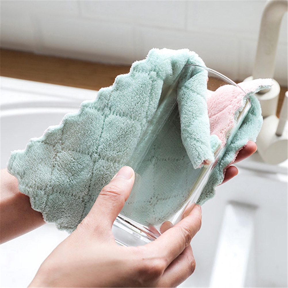 Khăn lau bát đĩa bằng vải sợi nhỏ thấm hút tốt tiện dụng cho nhà bếp