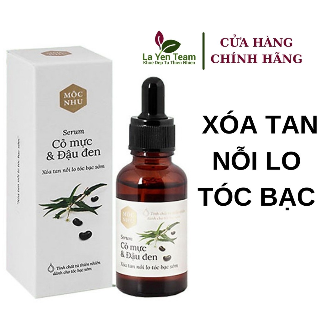 Serum Cỏ Mực Đậu Đen Mộc Nhu 30ml Phủ Đen Tóc Từ Chân 30ml