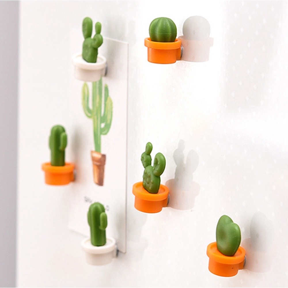 Set 6 Nam Châm Hít Tủ Lạnh Hình Cây Xương Rồng Dễ Thương