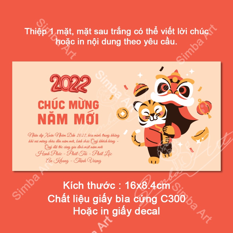 [SANG TRỌNG - THIỆP CARD] Combo 9 Tem, Thiệp tết, chúc mừng năm mới 2022 (MUA NHIỀU GIÁ TỐT) IN THEO YÊU CẦU