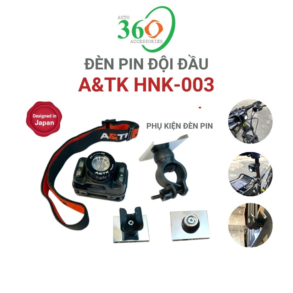 Đèn pin đội đầu A&TK HNK-003 3.7V 1800mAh đèn đội đầu siêu sáng chống nước cảm biến chuyển động