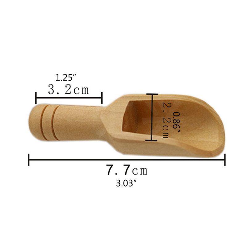 Muỗng Gỗ Múc Gia Vị Mini Cho Nấu Ăn