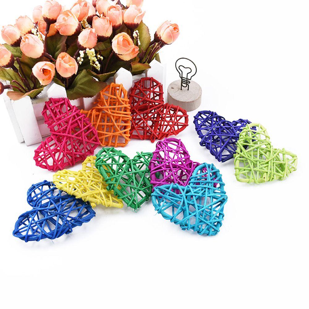 Set 24 10 Trái Tim Bằng Mây Đan Trang Trí Giáng Sinh DIY