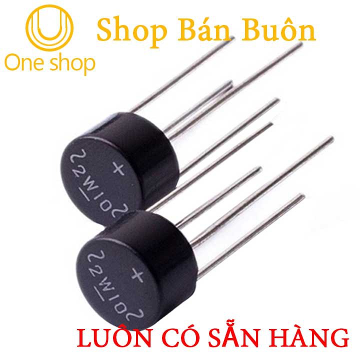 Diode Cầu 2A 2W10 Tròn