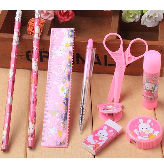 Bộ đồ dùng học tập thông minh cute hộp 10 món quà tặng dễ thương cho bé trai gái lớp 1