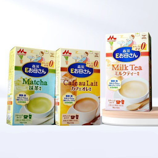 Sữa bầu Morinaga 3 vị matcha trà sữa cafe cung cấp dinh dưỡng cho mẹ bầu