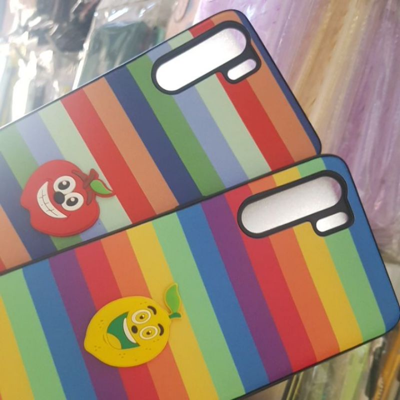 Oppo A91/Reno 3  Ốp lưng dẻo nhiều màu đính hoa quả cực đẹp