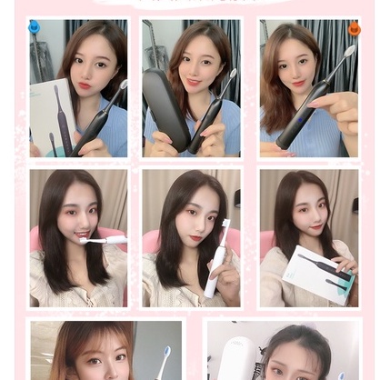 Bàn chải điện Sonic X3 Pro, 6 chế độ, 4 đầu bàn chải, rung 42.000 lần/1 phút