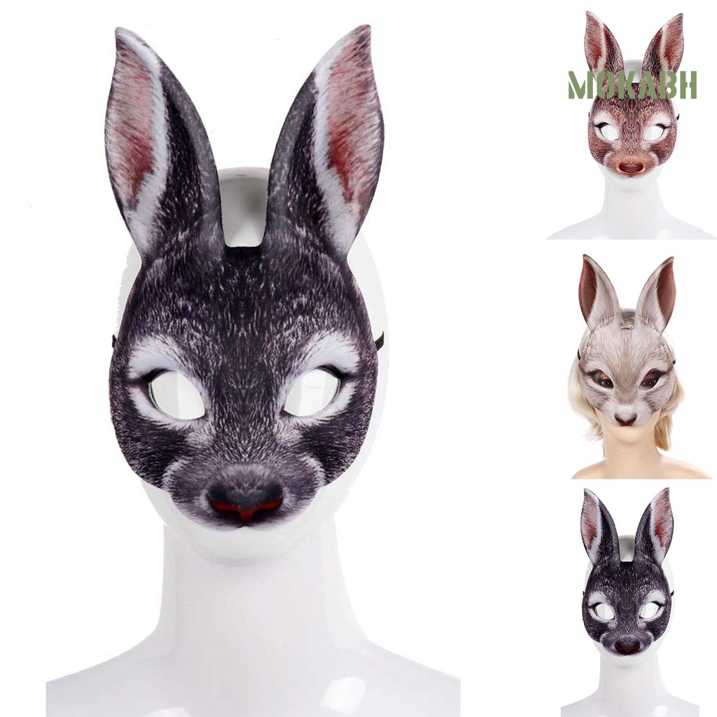 Kẹp Tóc Che Nửa Mặt Bằng EVA Hình Thỏ Vui Nhộn Cho Halloween