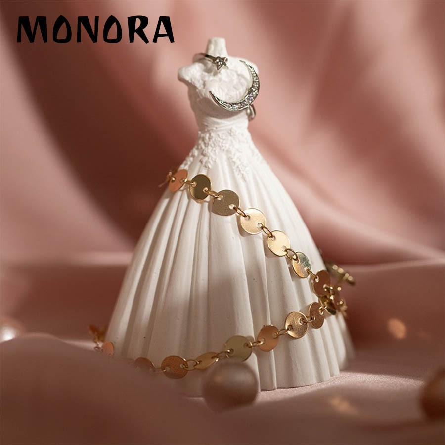Nến thơm decor hình váy cưới tinh dầu hoa đèn cầy trang trí căn phòng chill phòng ngủ và khách Hàn Quốc thư giãn MONORA