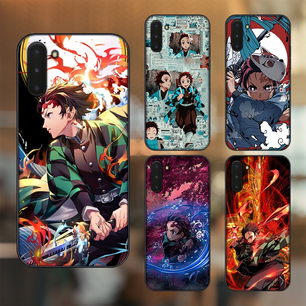 Ốp lưng Samsung Note 10 viền đen in hình Tanjiro Kimetsu No Yaiba