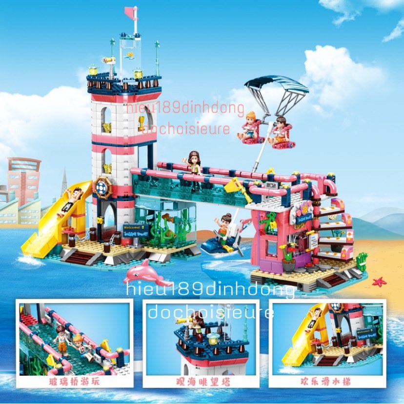 Lắp Ráp xếp hình 6649 : Khu vui chơi ngọn hải đăng 916 mảnh