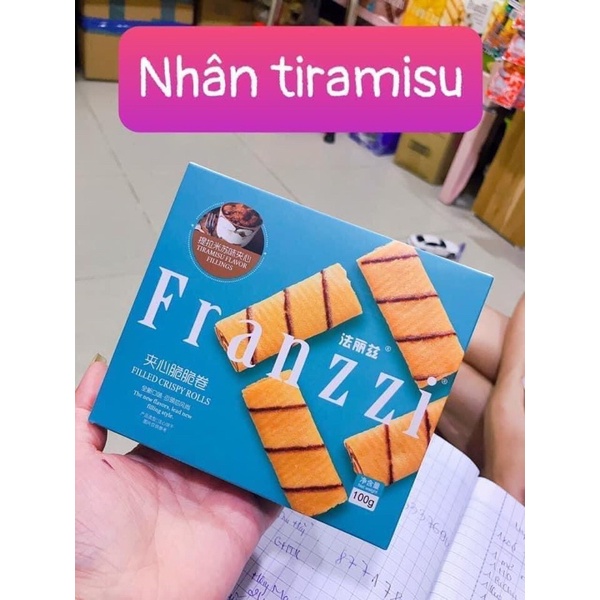 Bánh Quế Cuộn Kem Franzzi -vỏ bánh giòn tan nhân kem 4 vị