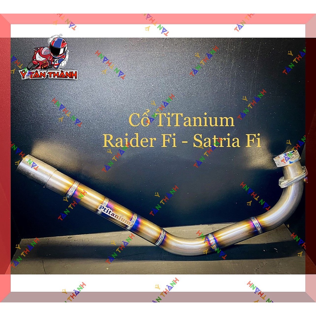 Cổ pô titan xe satria raider Fi mẫu ngắn MS 18
