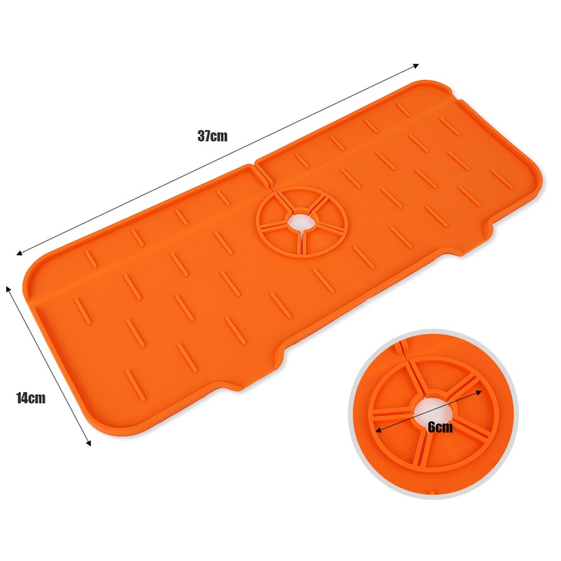 1 Tấm Đệm Silicone Gắn Vòi Nước Bồn Rửa Chống Văng Có Thể Giặt Sạch