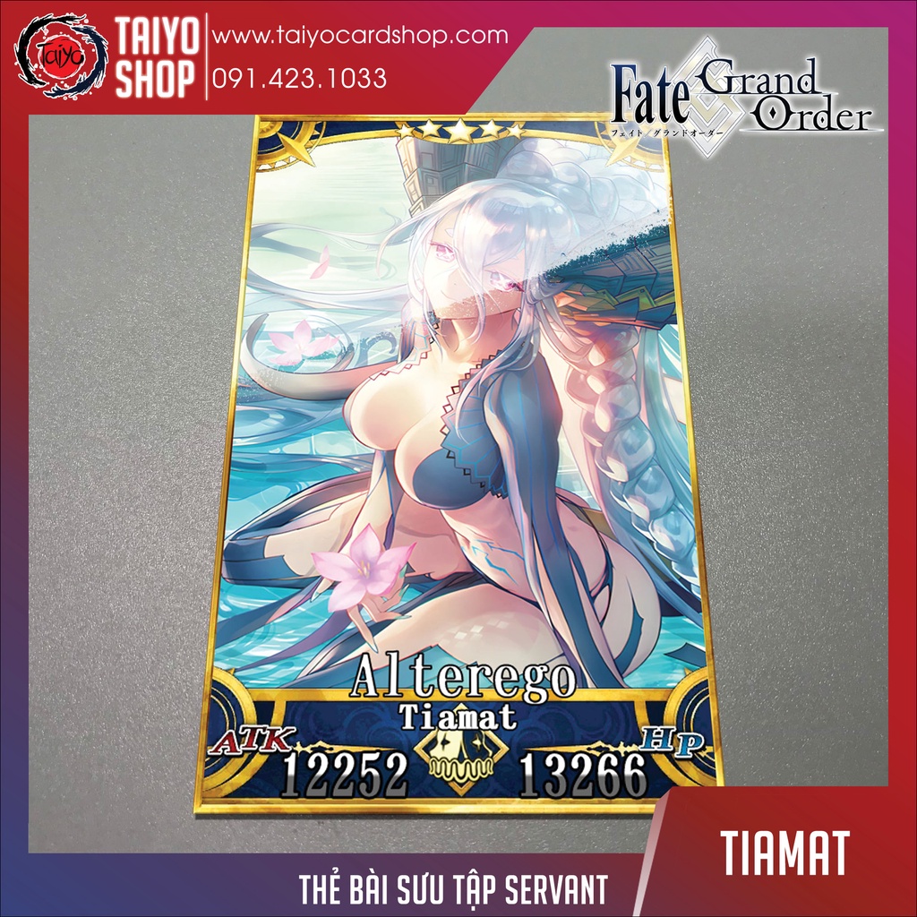 Thẻ bài custom card bánh xốp anime Fate/Grand Order FGO để sưu tầm tự chọn Tiamat