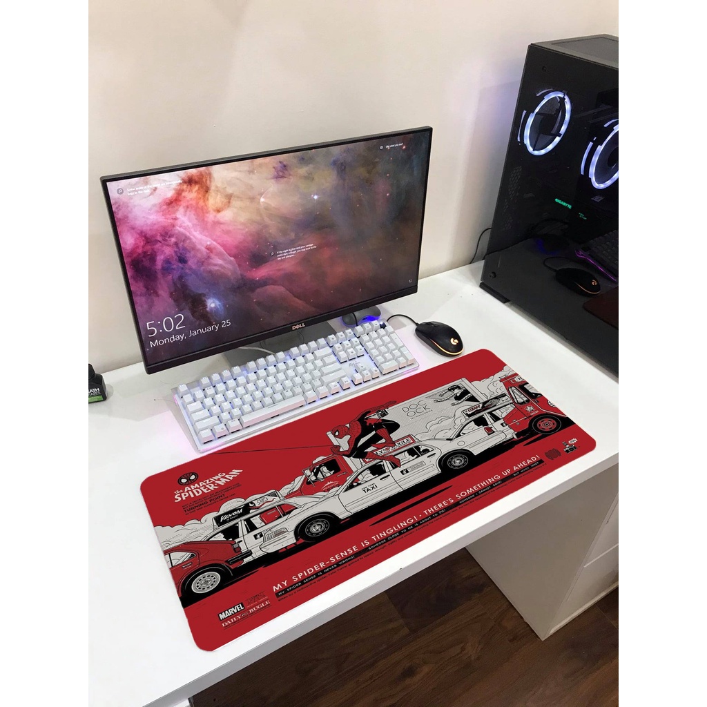 Lót chuột spiderman cực cháy full size 80x30cm 90x40cm 100x50cm