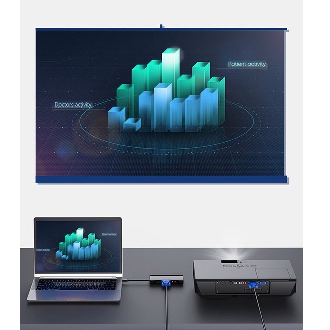 HUB Kiêm Dock Type-C Ra HDMI,VGA,LAN,3 Cổng USB 3.0 Hỗ Trợ Power Delivery