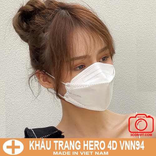 Túi 5 chiếc khẩu trang 4D Hero Tây Sài Gòn Cao Cấp Tiêu Chuẩn VNN94