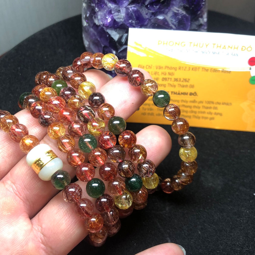 Chuỗi Vòng Tóc Tam Tài VIP 6A size 6 - 6.5mm - Cầu Tài Lộc, May Mắn, Công Việc Hanh Thông - Phong Thủy Thành Đô