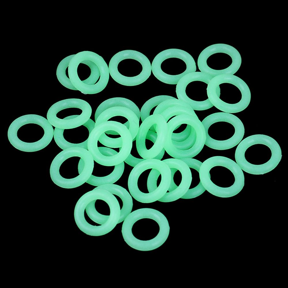 MYRON 10/20pcs Multi-functional Tent Nail Ring Night Light Tents Accessories Fishing Rod Rings Silicone O-shaped Fluorescent Luminous Outdoor Camping