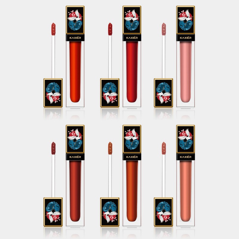 [Hàng mới về] Son kem lì hoa văn Trung Hoa lâu trôi chống dính cốc dưỡng ẩm môi