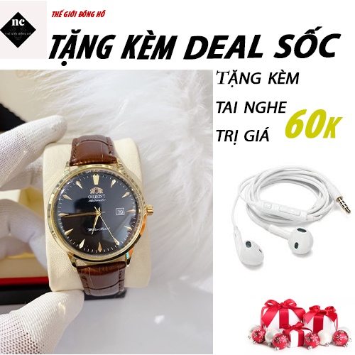 Đồng Hồ Nam ORIENT, Dây Da Cao Cấp Phong Cách Thời Trang Sang Trọng, Có Lịch Ngày Đẹp Giá Rẻ.Mặt Kính Sapphia .